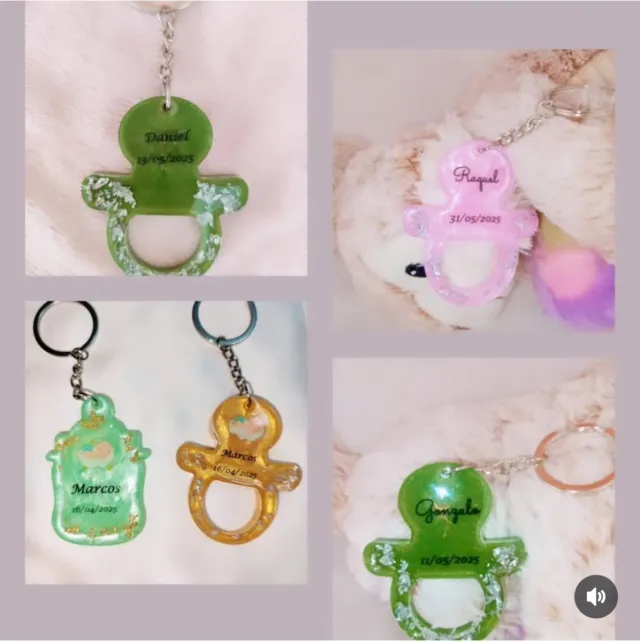 Llaveros personalizados resina epoxi