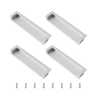 4 Manijas Ocultas para Puerta Plata Mate 138 mm