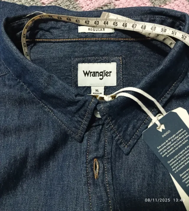 Camisa Vaquera Wrangler Talla XL