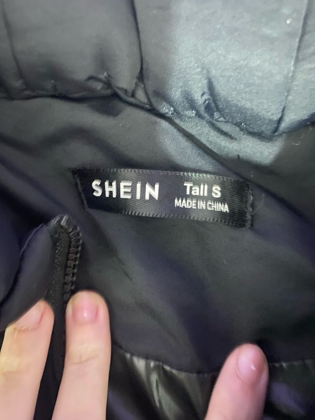 Chaleco acolchado negro Shein