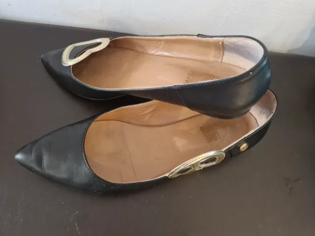 Zapatos planos Love Moschino corazón dorado