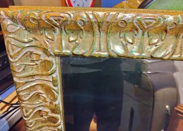 Espejo rectangular vintage dorado