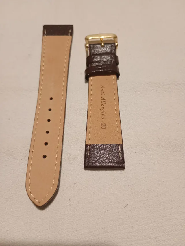 Cinturino Orologio Pelle Marrone Scuro 20mm