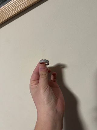 Anillo Plata con Diamantes Pequeños siglo xxi