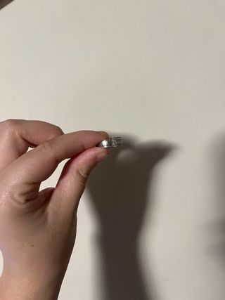 Anillo Plata con Diamantes Pequeños siglo xxi