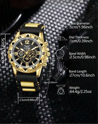 Reloj Z HOWE Dorado y Negro para Hombre