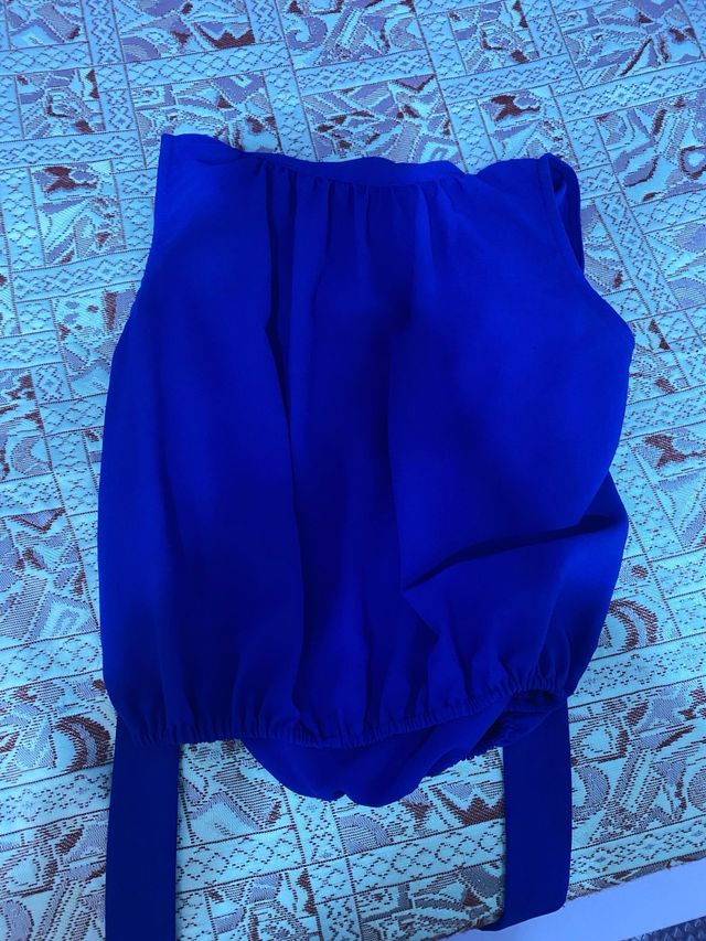 Blusa de verano azul Shein