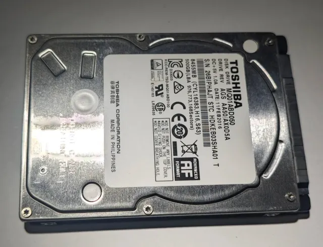 Disco Duro Toshiba 500GB SATA 2,5