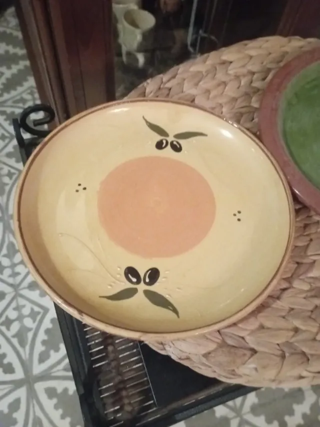 Juego de 2 Platos Cerámica Decorados
