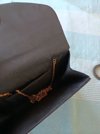 Cartera de mano fiesta negra y dorada