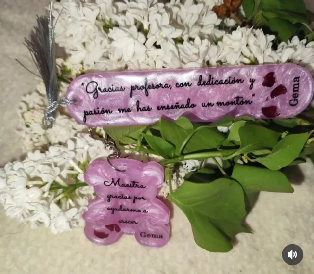 Marcapáginas personalizado resina