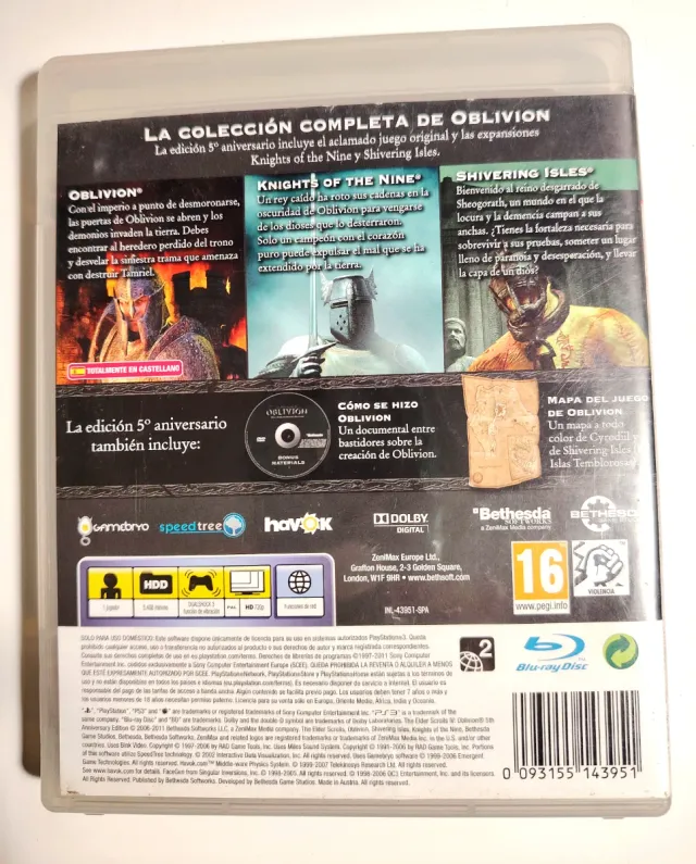 The Elder Scrolls IV Oblivion 5º Aniversario PS3
