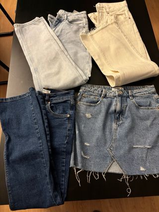 Pantalón y falda vaquera Pull Zara Mango