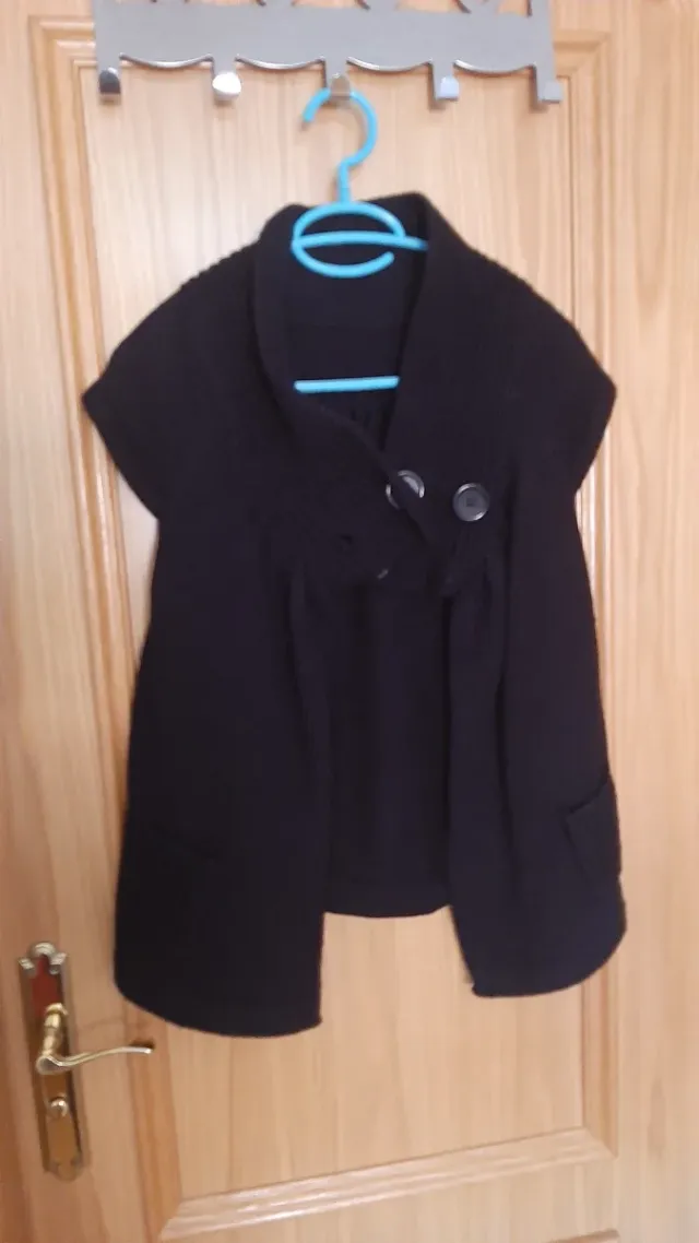 Chaqueta lana m/corta con cuello