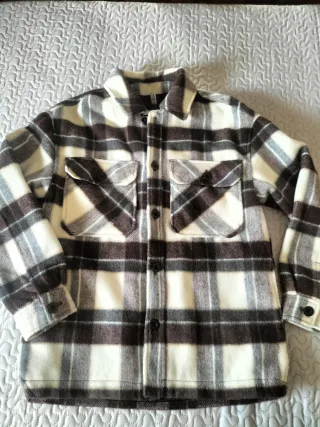 Abrigo de paño cuadros hombre