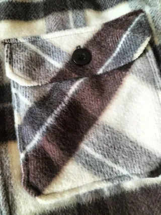 Abrigo de paño cuadros hombre