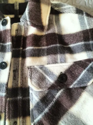 Abrigo de paño cuadros hombre