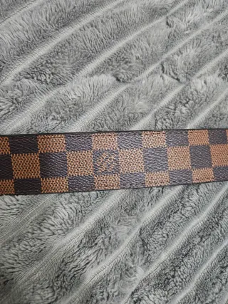 Cinturón Louis Vuitton Marrón y Plateado