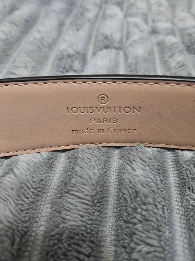 Cinturón Louis Vuitton Marrón y Plateado