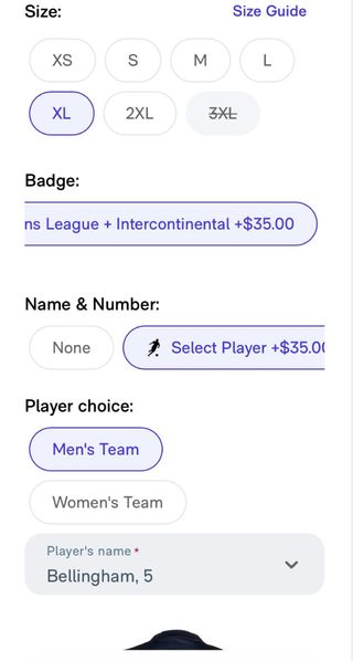 Camiseta Real Madrid 2ª Equipación T.M