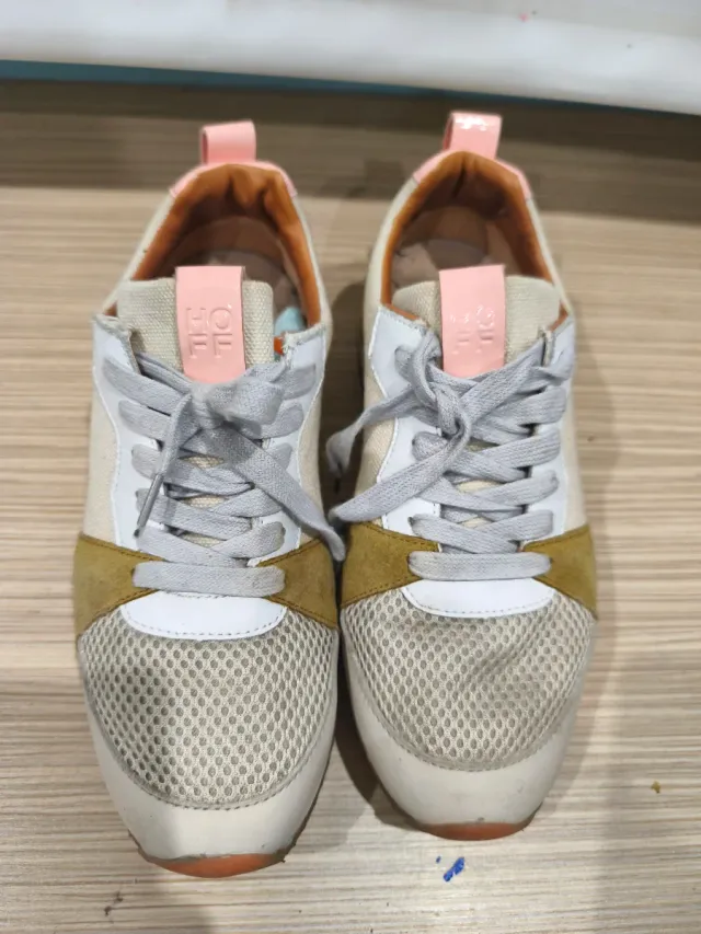 Zapatillas HOFF beige y rosa