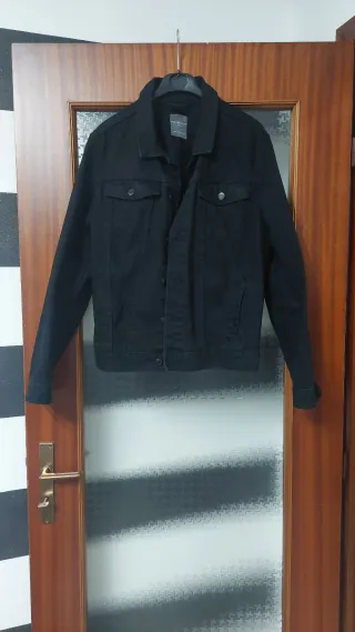 Giubbotto jeans nero taglia s