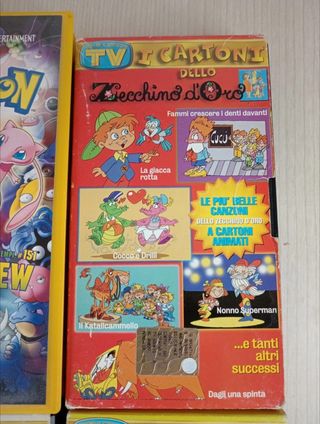 VHS Pokémon Il Film & Zecchino d'Oro Cartoni