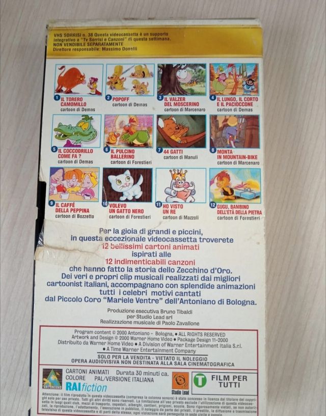 VHS Pokémon Il Film & Zecchino d'Oro Cartoni