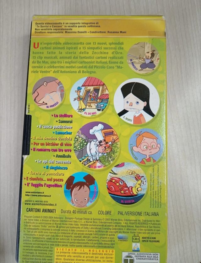 VHS Pokémon Il Film & Zecchino d'Oro Cartoni