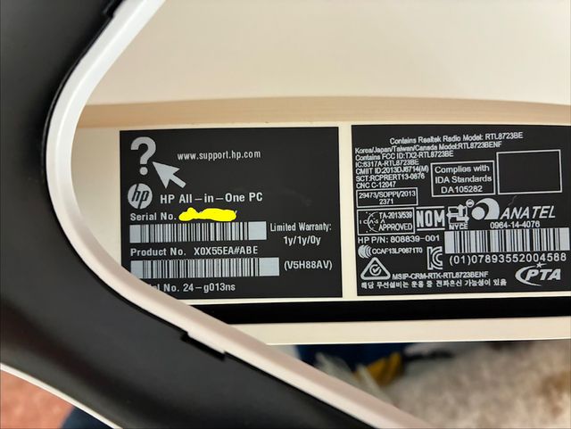 HP All-in-One 24g-013 A8 4GB 500GB SSD