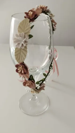 Corona Comunión flores y lazos