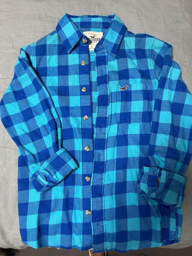 Camisa Hollister cuadros azul S