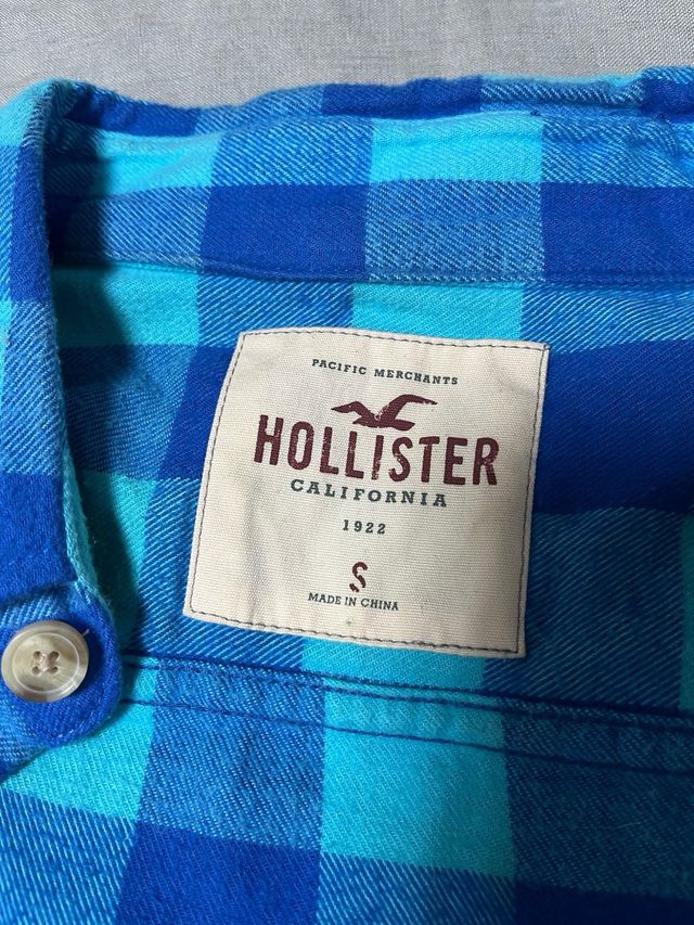 Camisa Hollister cuadros azul S