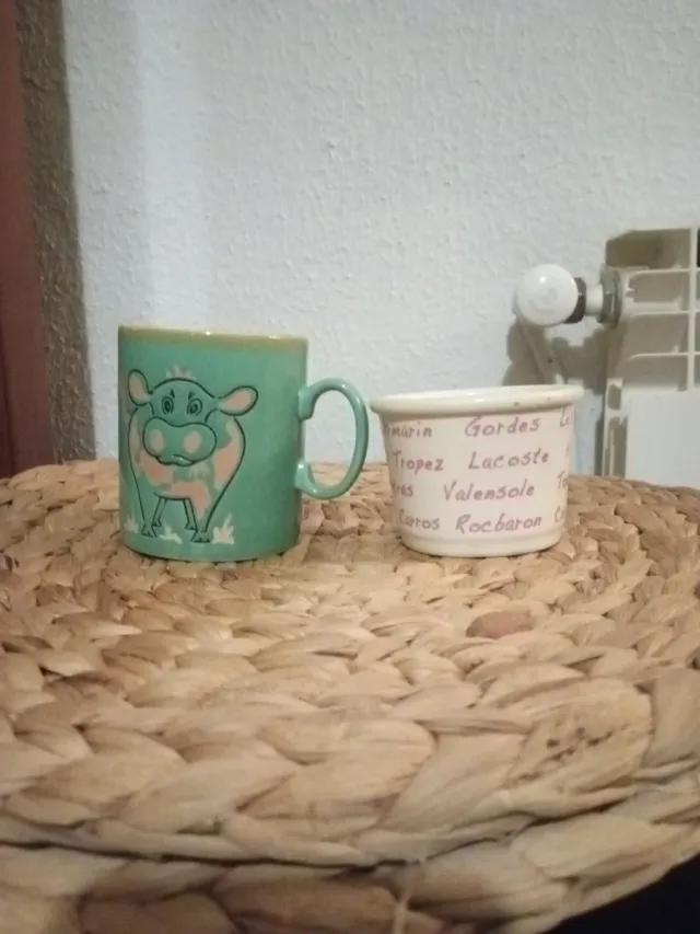 Taza y maceta decoradas