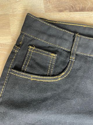 Pantalones Evisu Negros Vaqueros/Tejanos