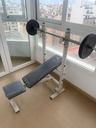 Banco de pesas y abdominales