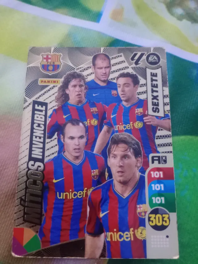 Cromo FC Barcelona Míticos Invencibles Panini