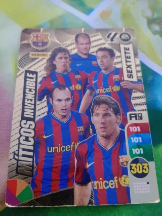 Cromo FC Barcelona Míticos Invencibles Panini