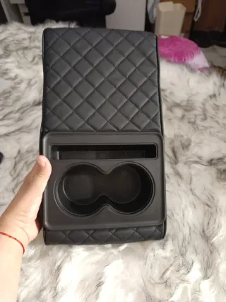 Reposabrazos Coche con Portavasos Negro