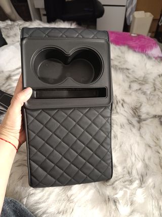 Reposabrazos Coche con Portavasos Negro