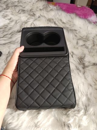 Reposabrazos Coche con Portavasos Negro