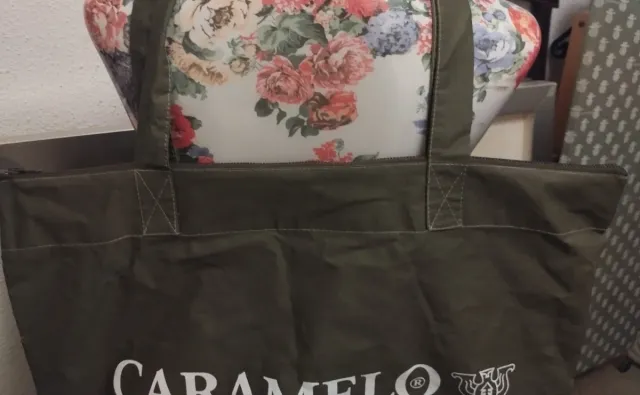 Bolso Caramelo Verde Estilo Shopping