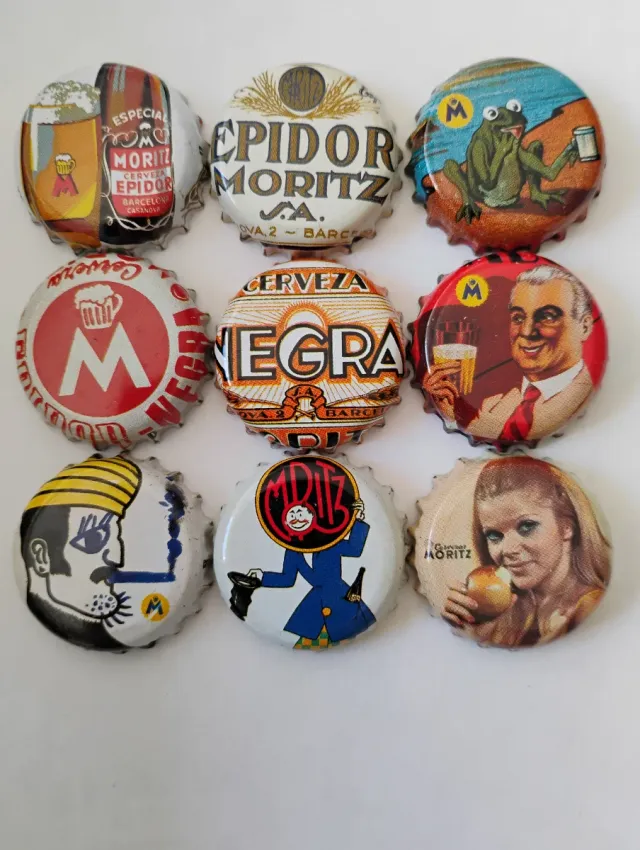 Chapas Cerveza Moritz (9 unidades)