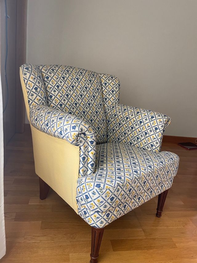 Sillón tapizado estampado floral (2 unidades)