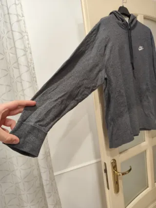 Felpa Nike Grigia con Cappuccio Taglia L