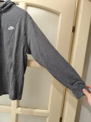 Felpa Nike Grigia con Cappuccio Taglia L