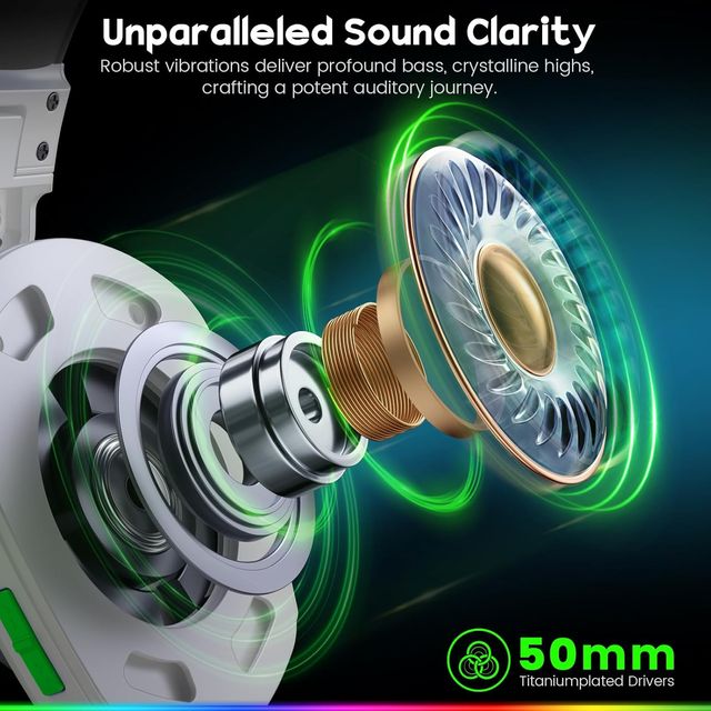 ¡-50%! | Weseary WG1 - Cascos Inalámbricos Blancos