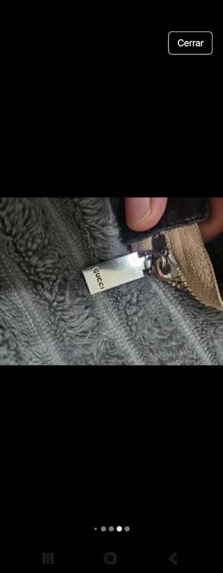 Neceser Gucci Beige con Raya Roja y Verde