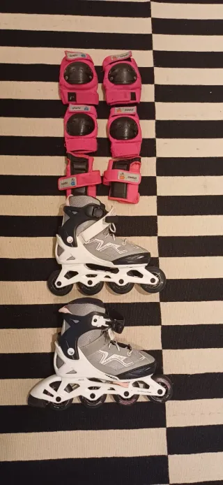 Patines Oxelo Talla 35-38 + Protecciones incluidas