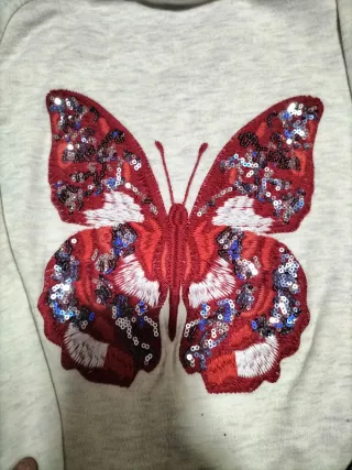 Sudadera mariposa niña 9/10